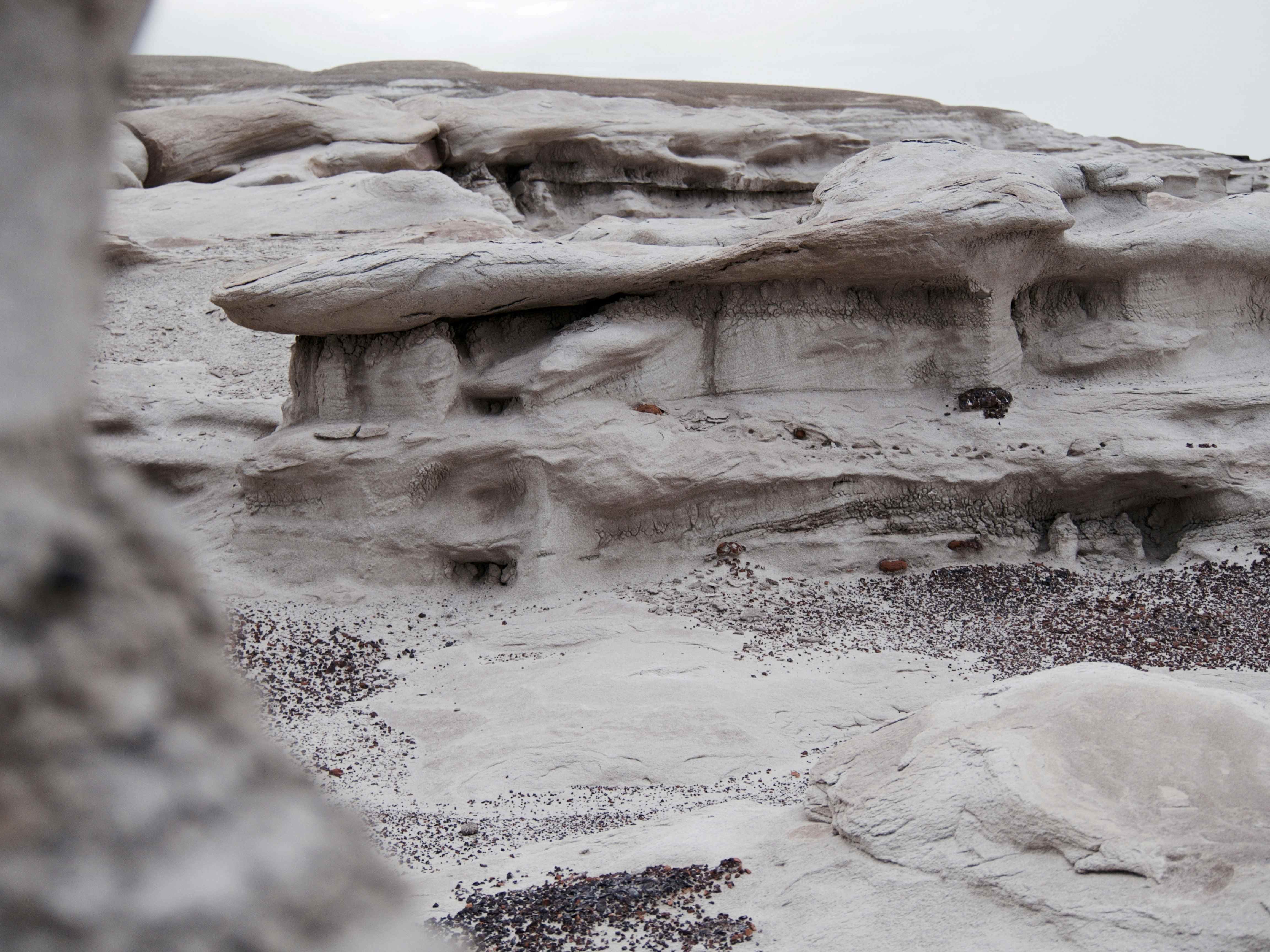 Rock formation in the middle of a desert